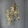 Flores de Plástico para Boda, Flores Doradas, Decoración de Hotel para Boda, Cubo de Bendición de Año Nuevo, Arreglo Floral de Frutos de Acebo, Venta Directa de Fábrica