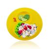 Prato de silicone para bebê com compartimentos de patinho amarelo pequeno prato infantil ventosa prato para bebê resistente a quedas utensílios de mesa para bebê