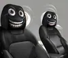 Funda de Reposacabezas para Coche con Estampado de Calavera Negra de Comercio Exterior Transfronterizo, Estilo Elástico Universal, Funda de Reposacabezas para Coche Original y Divertida