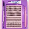 Exportación Rusa Transfronteriza Nuevo Producto Set de Pestañas Postizas DIY Pestañas Personalizadas de Cuatro Segmentos + Pegamento Pestañas