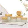 Pote de Creme com Tampa de Madeira Personalizada 5g 10g 15g 30g Dispensador de Creme Facial Pote para Creme dos Olhos Beleza Transparente 100g Pote de Amostra