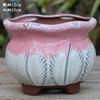 Vaso de cerâmica carnudo, planta de cerâmica, cerâmica retrô, areia roxa, atacado, simples, criativo, grande, pequeno, vaso de cerâmica, especial, desktop