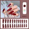 Esmalte de uñas exclusivo transfronterizo Parche de uña postiza de cuadros con pedrería Día de San Valentín ventas directas de fábrica de esmalte de uñas