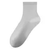 Calcetines de Media Pantorrilla para Hombre, Calcetines de Algodón de Color Sólido para Verano, Transpirables, Anti-Olor, Antibacterianos 10A, Malla Deportiva, Estilo Delgado, Nuevo Modelo 2026