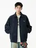 Chaqueta retro americana de piel sintética con solapa para hombre, otoño, moderna, genial, estilo motero, corte holgado, versátil, ropa exterior casual