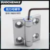 Bisagra de acero inoxidable y aleación de zinc con amortiguación, par ajustable, bisagra de posicionamiento por torsión, amortiguador de posicionamiento aleatorio, tope superior e inferior