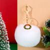 Chaveiro de pelúcia de floco de neve de Natal simples pingente de bola de pelo de imitação de floco de neve de liga enfeites de bolsa