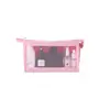 Bolsa de Maquillaje Triangular Transparente Personalizada para Viaje, Neceser Multifuncional de Gran Capacidad, Bolsa Portátil de Almacenamiento para Maquillaje y Cuidado de la Piel