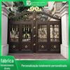Alumínio Art Gate Household Security Door Villa Courtyard Gate Alumínio Alloy Community Rural Courtyard Gate Porta Automática