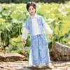 Nuevos conjuntos Hanfu diarios de otoño para niños y niñas, traje Tang mejorado de estilo chino tradicional para niños, disfraz antiguo súper etéreo para actuaciones