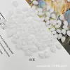 Joyería Vintage Hecha a Mano Pétalos de Jade Blanco Hojas DIY Estilo Antiguo Pinza para el Cabello de Hanfu Materiales para Pendientes Pétalos de Cristal Checo
