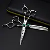 Tesoura de Cabeleireiro Neipson Tipo Espada Dupla Pedra Verde Tesoura Reta Tesoura Afiladora 6.0inch 1H