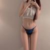 Tanga Fio Dental Sexy Estilo Japonês Renda Quente Tentação Fina Transparente Fio Único Bumbum de Pêssego Calça T Cintura Baixa Estilo Feminino
