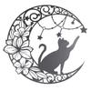 Artesanía de Hierro Transfronteriza Gato Alcanzando las Estrellas Decoración para el Hogar Sala de Estar Dormitorio Decoración de Pared Adornos Colgantes de Bar Decoración de Pared Lujo Ligero