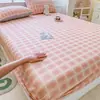 Sábana Bajera de Algodón Puro Pieza Única Protector de Colchón de Verano para Uso en Casa Cubierta de Cama de Dormitorio Cubierta Antideslizante a Prueba de Polvo Sábana