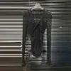 2025 Nuevo Otoño e Invierno Camiseta de Encaje Calado para Mujer Aspecto Adelgazante Prenda Base Moda Empalme Top de Cuello en V