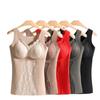 Otoño e Invierno Nuevo Chaleco Térmico Abdominal de Encaje para Mujer con Cinturón y Almohadilla para el Pecho Sujetador Básico sin Costuras Ropa Interior Térmica para Uso Exterior