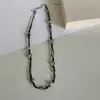 Collar de Cuerda de Cuero Multicapa Nudado con Cuentas Redondas de Manchas de Moda y Sencillo Retro Nuevo Estilo Chino Casual Versátil Cadena para Clavícula Accesorio