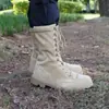 Fornecimento Transfronteiriço de Botas de Combate Pretas de Cano Alto, Botas Táticas Plus Size, Botas Outdoor Armystrong, Botas de Deserto