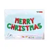 Juego de Letras Navideñas de 16 pulgadas Decoración para Fiesta MerryChristmas Globos de Papel de Aluminio Coloridos Rojo y Verde Navideño