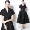 Vestido Delgado para el Trabajo para Mujer, Nuevo Vestido Elegante, Estación Independiente Transfronteriza Moda Femenina Europea y Americana 2025