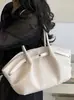 Bolso Tote Textura Tejida Retro Coreana Temperamento Mujer Otoño Temprano 2025 Gran Capacidad Casual Viaje Diario Bolso de Hombro Único