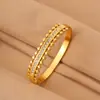 Pulseira de Aço Inoxidável com Cravação de Diamantes em Forma de Engrenagem da Amazon para Mulheres, Estilo Europeu e Americano da Moda, Versão Larga, Luxo Leve, Presente de Nicho para Melhor Amiga