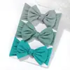 Venta Caliente Transfronteriza Accesorios para el Cabello de Ala Ancha para Niños Set de Accesorios para el Cabello con Lazo de Tela Diadema de Alta Elasticidad para Niños