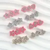 Acessórios de joias de estrela de cinco pontas em forma de coração com incrustação de diamante de ABS Material artesanal com cola cremosa DIY Acessórios para presilha de cabelo cachecol chapéu