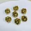 Cuentas para Soldar DIY, Gemelos Retorcidos, Colgantes para Botones de Puño, Pendientes, Accesorios para Ropa, Componentes de Joyería de Cobre, Piezas en Blanco de Cobre