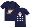 2023 comercio exterior nuevo hombre japonés Naruto periférico estampado moda pareja camiseta de manga corta Cuello redondo