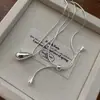 Collar de Gota de Agua Extraíble de Alta Gama para Mujer, Diseño Brillante, Cadena para Suéter Moderna y Versátil, Cadena para el Cuello Simple y Lujosa