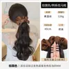 Peluca de cola de caballo rizada de longitud media al por mayor de fábrica con cordones, onda grande, cabello artificial, cola de caballo baja, cola de caballo alta, generación de cabello