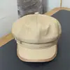 Gorra octogonal artística de estilo retro británico para hombres y mujeres, adecuada para primavera y otoño, casual y versátil, hace que la cara se vea más pequeña, elegante gorra de vendedor de periódicos