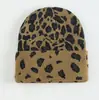 Amazon Transfronterizo Otoño e Invierno Gorro de Punto Engrosado para Proteger las Orejas con Estampado de Vaca, Estampado de Leopardo Hip-Hop, Gorro Tejido de Vaca, Gorro Jacquard
