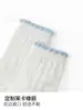 Calcetines de Algodón Infantiles Gris Azul Sin Costuras, Clase A, Caña Media, Al Por Mayor, Nueva Colección Primavera/Verano, Lindos Lunares y Lazos