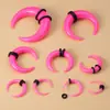 Fábrica transfronteriza acrílico UV cuerno de hélice anillo de cuero de caucho negro multicolor aro para hélice de oreja nariz venta al por mayor