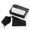 Caja de Embalaje para Montura de Gafas de Cuero, Estuche Pequeño de Regalo con Espejo, Bolsa para Paño de Limpieza de Lentes, Juego de Varias Piezas Opcional, Bolsa de Gafas de Sol de Lujo Ligero, Resistente a la Presión
