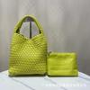 Cross-border estilo saco tecido feminino primavera e verão saco pequeno e leve feminino saco de grande capacidade cesta de legumes bolsa