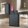 Nuevo encendedor inflable de metal recto con llama roja de personalidad creativa 863, encendedor publicitario con LOGO láser