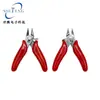 Tenazas de corte Diagonal Tenazas diagonales Mini pinzas pequeñas de 3.5 pulgadas con bloqueo y resorte de retorno Cortacables con tope Mango rojo Acero inoxidable 170