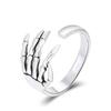Anel Garra Aberta Vintage Antigo Anel Garra Ajustável Punk Gótico Pulseira Estilo Cool para Mulheres