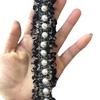 Popular estilo Chanel lã fita frisada pérola renda cinto acessórios DIY roupas casaco colarinho cinto decoração