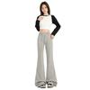Young Orange# Novo Micro-La Casual Outono e Inverno Calças Femininas Cintura Alta Slim-Fit Emagrecedor Cordão Moda All-Match Tênis
