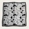 Pañuelo cuadrado pequeño de lujo ligero de estilo francés con estampado, accesorio versátil de moda, pañuelo para el pelo para mujer, pañuelo de cuello patchwork floral