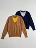 Suéter de Tricô Zr Feminino Nova Moda 2026 Comércio Exterior Transfronteiriço Atacado Elegante Manga Longa Gola Redonda Falso Duas Peças