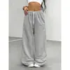 EBay Moda Europea Transfronteriza Nicho Diseño de Cordón Color Sólido Caída Casual Pantalones Largos de Pierna Ancha para Mujer Dropshipping