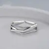 Anillo Abierto Vintage Desgastado para Hombre, Anillo Geométrico de Hip-Hop Minimalista de Moda para Dedo Índice, Anillo de Tres Capas Retorcido
