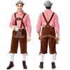Pinse Amazon Ropa Tradicional Alemana para Hombre Oktoberfest Camisa a Cuadros Tirantes Bordados con Capucha Set