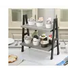 Base de pastel de madera con estantes, bandeja de exhibición de madera, soporte de postre de varios niveles, estante de exhibición